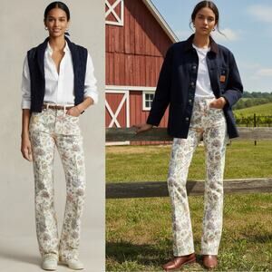 NEW Polo Ralph Lauren Floral Flare Leg Jenn Jean Azalea Wash 29 Americana Preppy